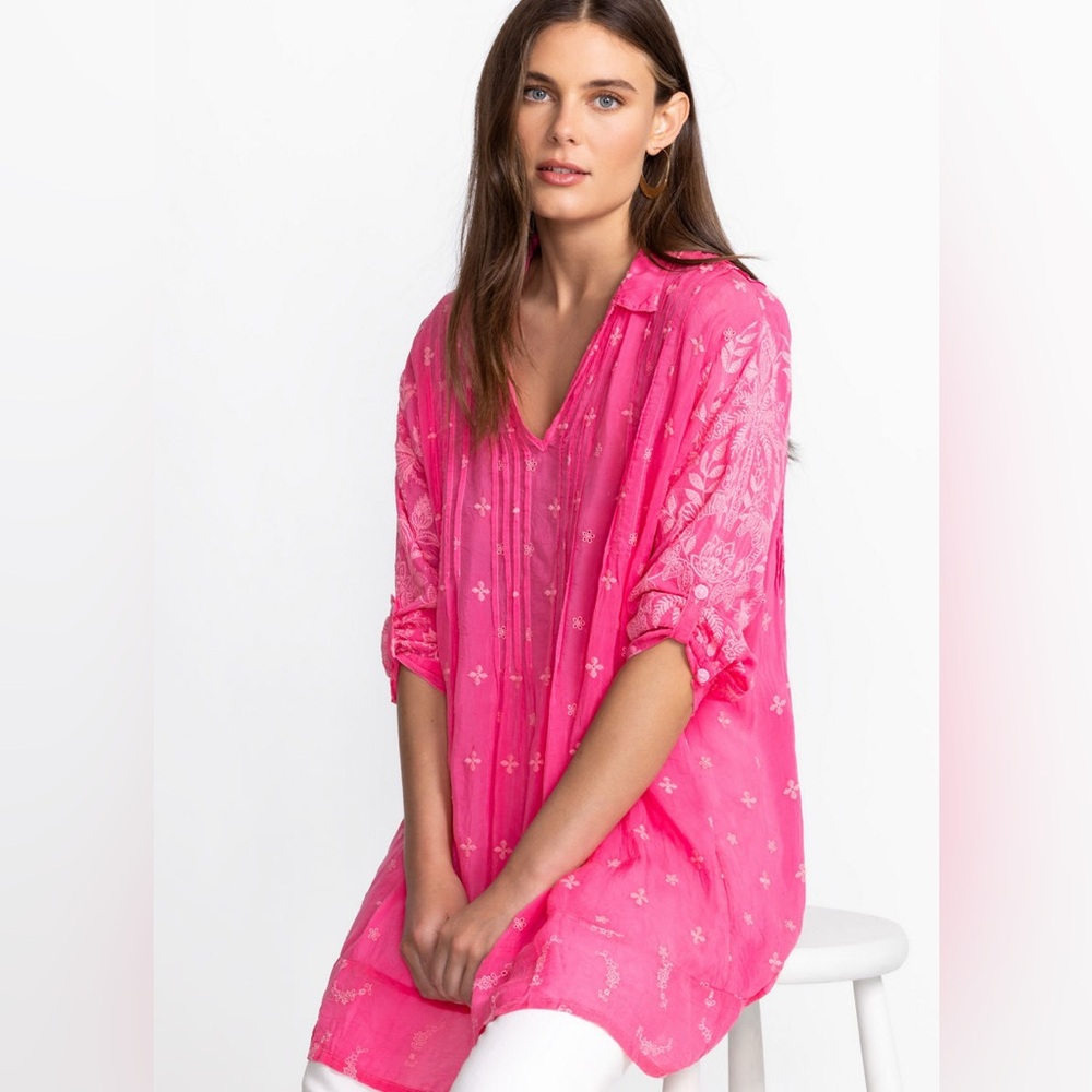 Johnny Was Marti Vera Tunic L EUC